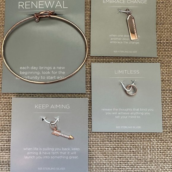 CORE™ Origami Owl 7.25” rose gold bangle with 3 mementos - Picture 6 of 7